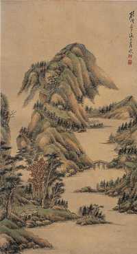 顾沄 山水 立轴